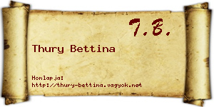 Thury Bettina névjegykártya